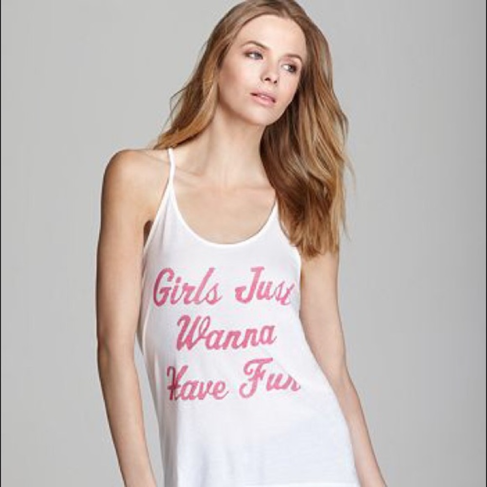 New Junk Food Girls Just Wanna Have Fun Tank Top
